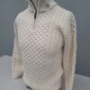 Natural (White) Aran Style Jumper - Image 2