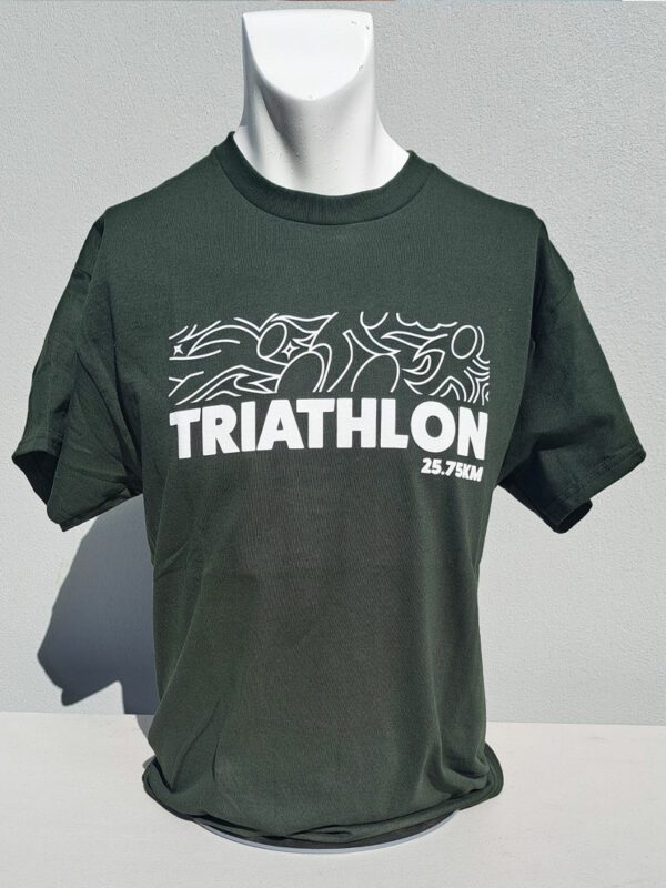 Tribal Triathlon 25.7km Unisex T-Shirt (Forest Green)