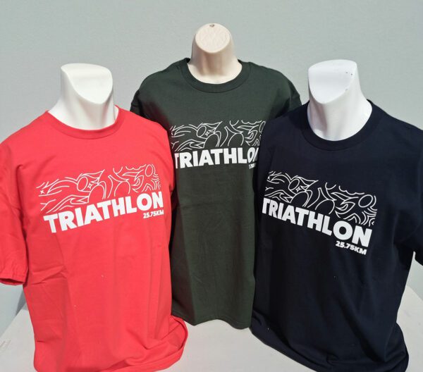 Tribal Triathlon 25.7km Unisex T-Shirt (Forest Green) - Image 2