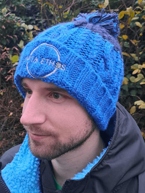 Swim Ethos Bobble Beanie (Blue) - Image 3