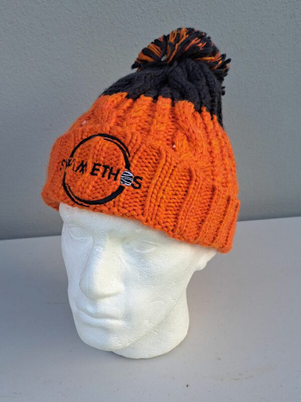 Swim Ethos Bobble Beanie (Orange/Grey)