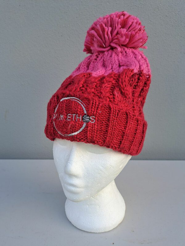 Swim Ethos Bobble Beanie (Red/Pink)